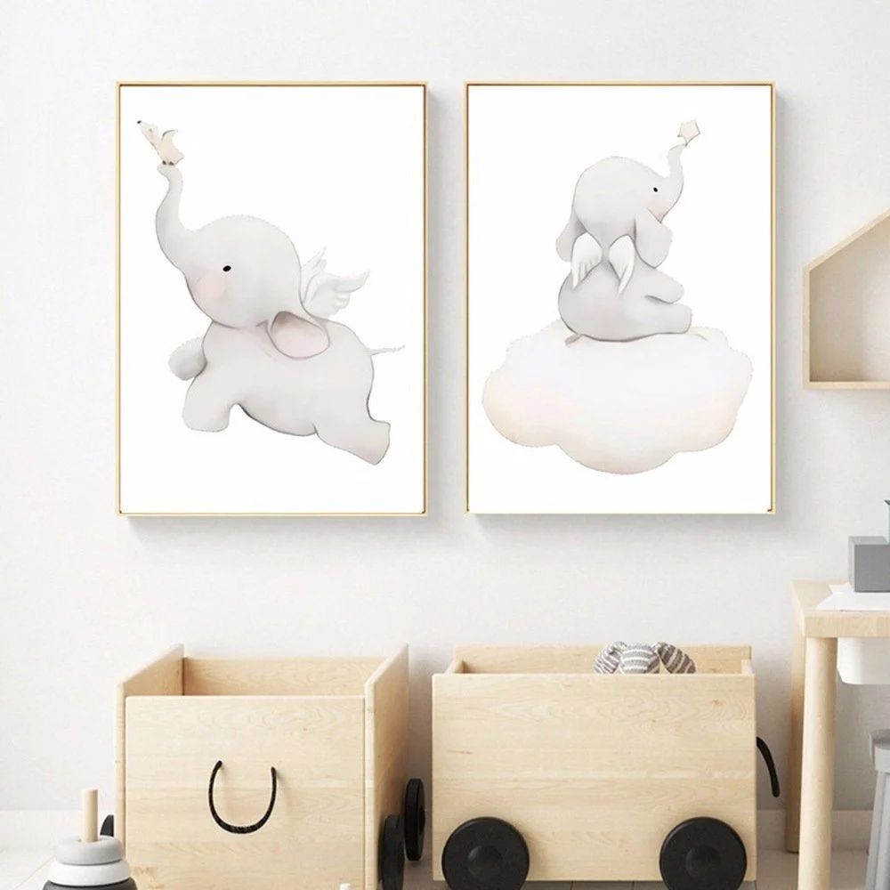 Kinderzimmer Poster-Set „Waldtiere“ – 6er-Set, A4